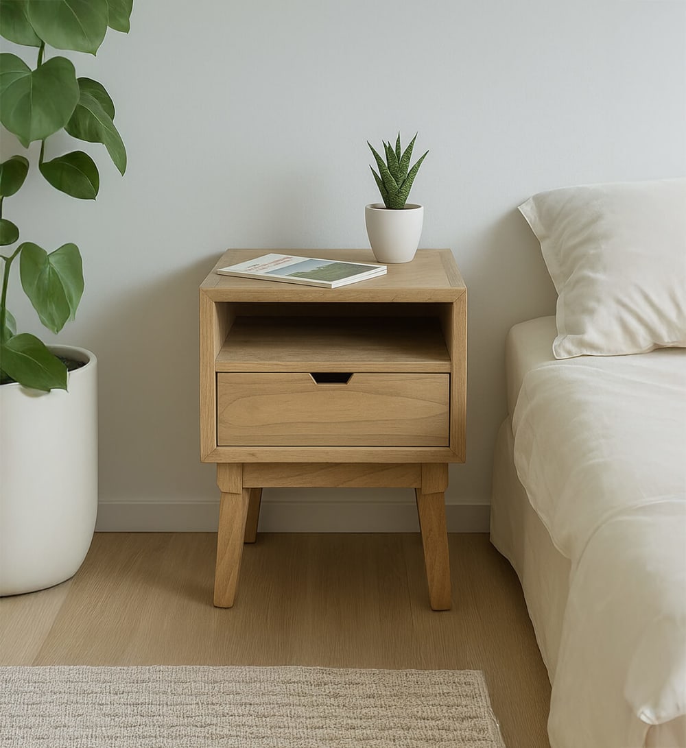 Nachttisch aus Holz, L 45 cm, beige - Maisons Du Monde