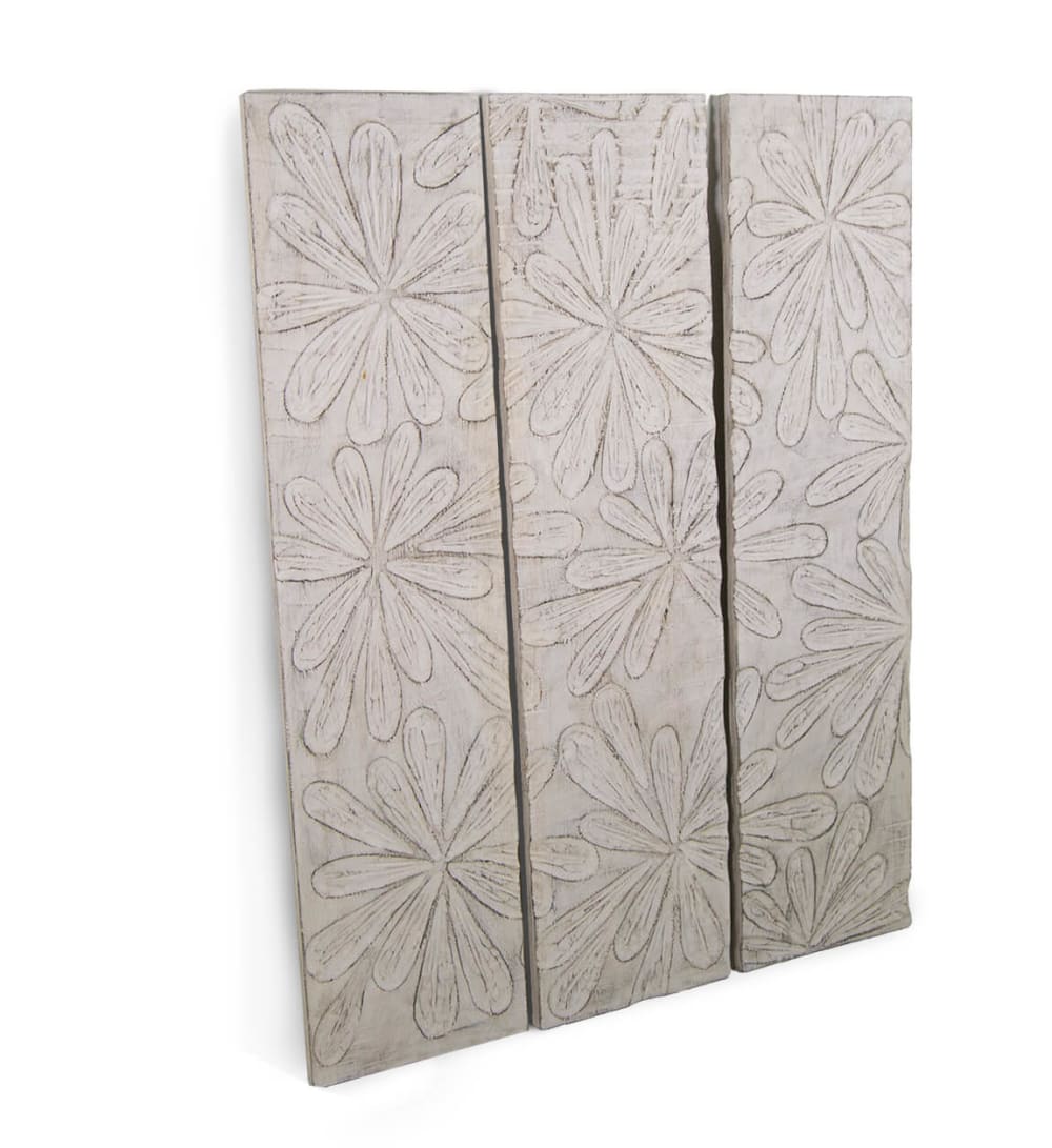 Set de 3 panneaux blanchis H 140 cm — vue 3