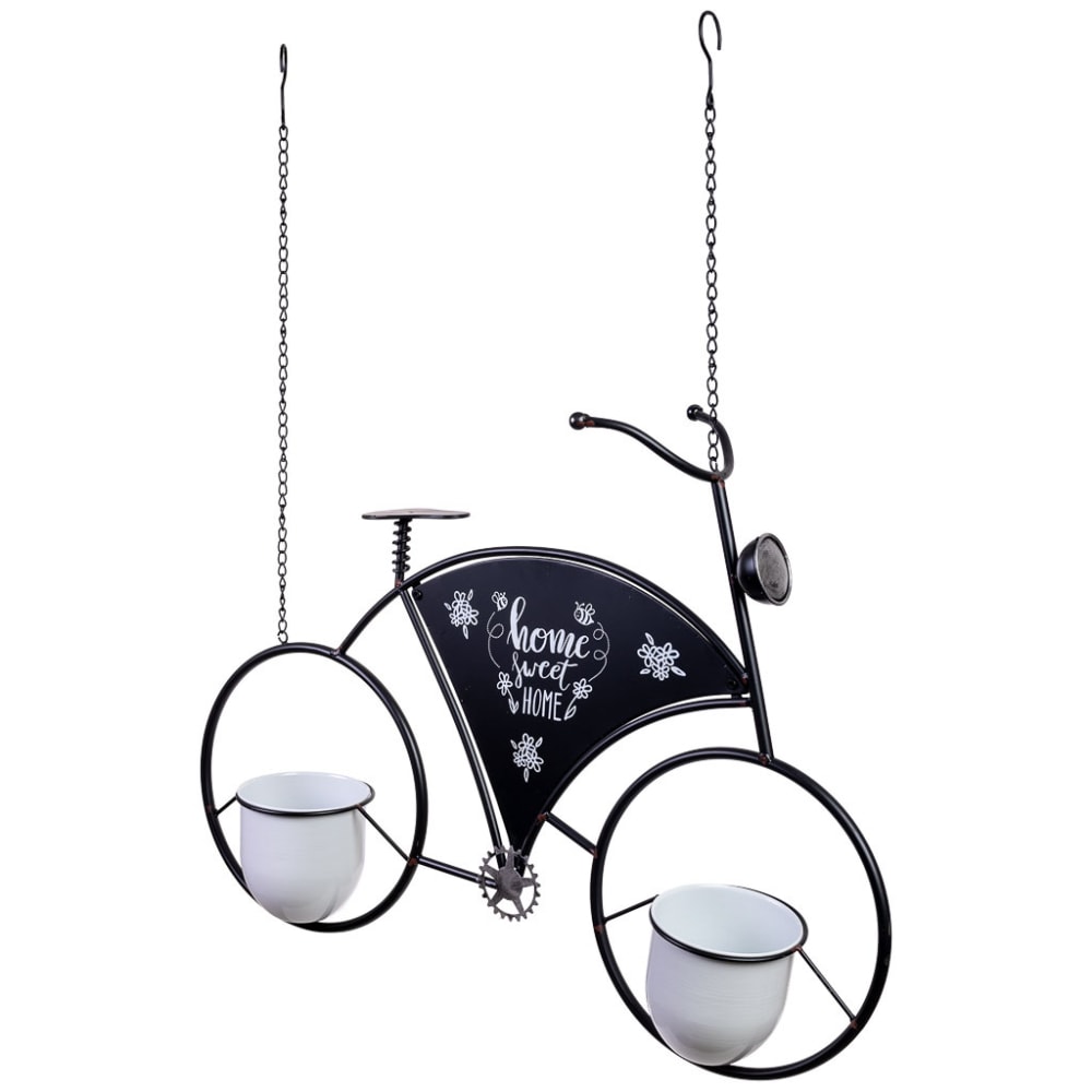 bici decor de metal con dos cestos 85x22x98h cm