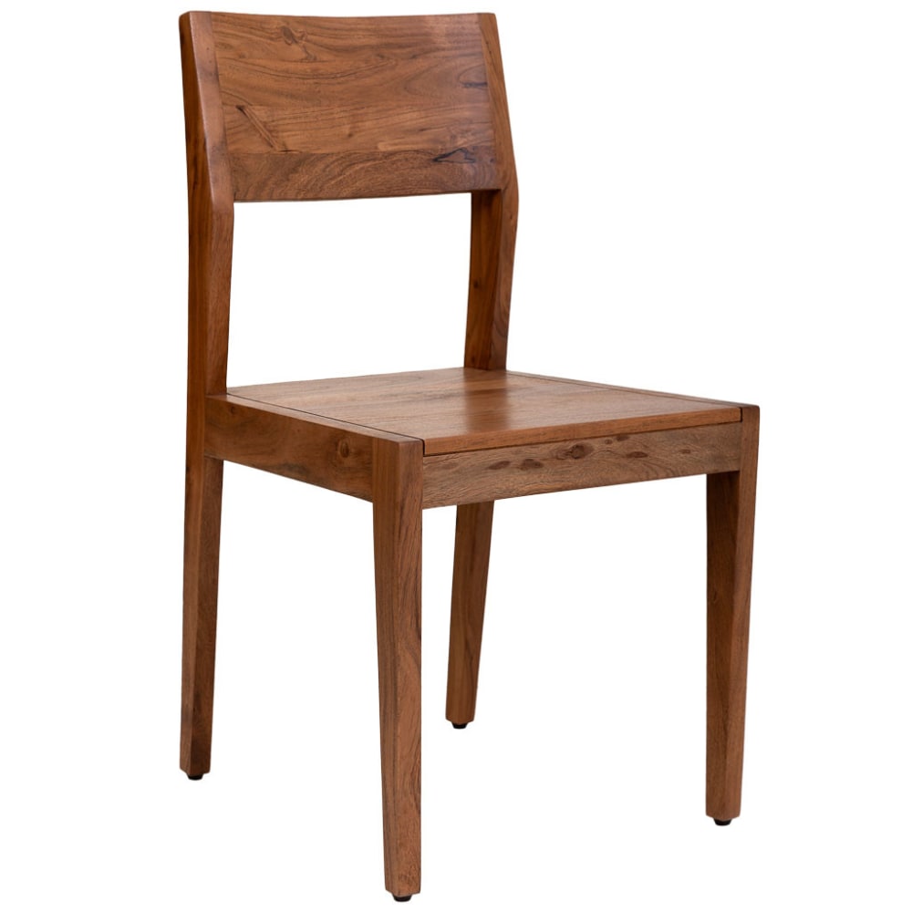 Silla de comedor de madera con
