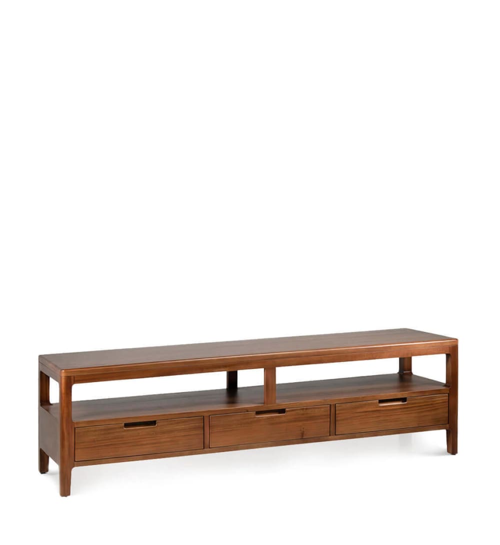 Meuble TV en bois marron L 160 cm