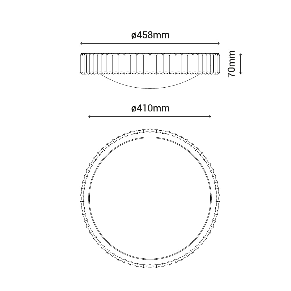 Plafonnier led cuivre ip20 3cct — vue 4