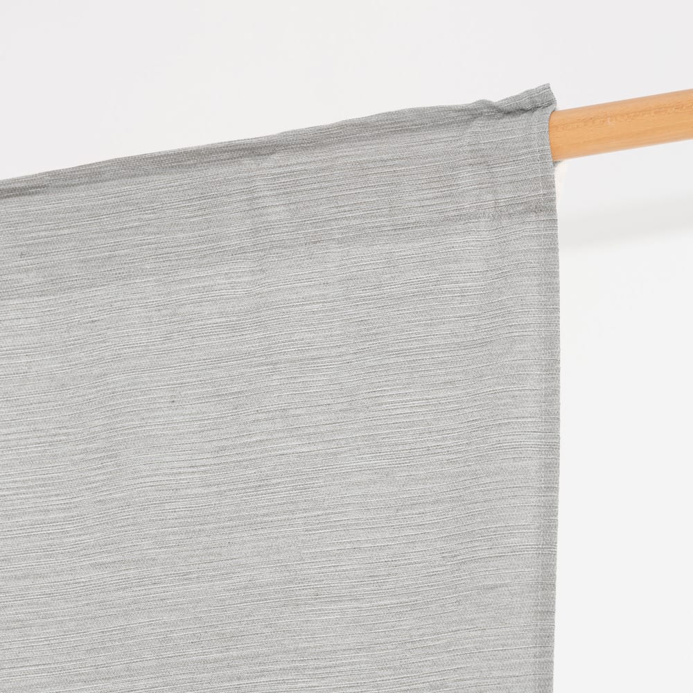 Rideau uni à pattes cachées en coton gris foncé 140x270 cm — vue 3