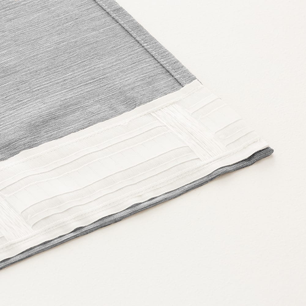 Rideau uni à pattes cachées en coton gris foncé 140x270 cm — vue 4