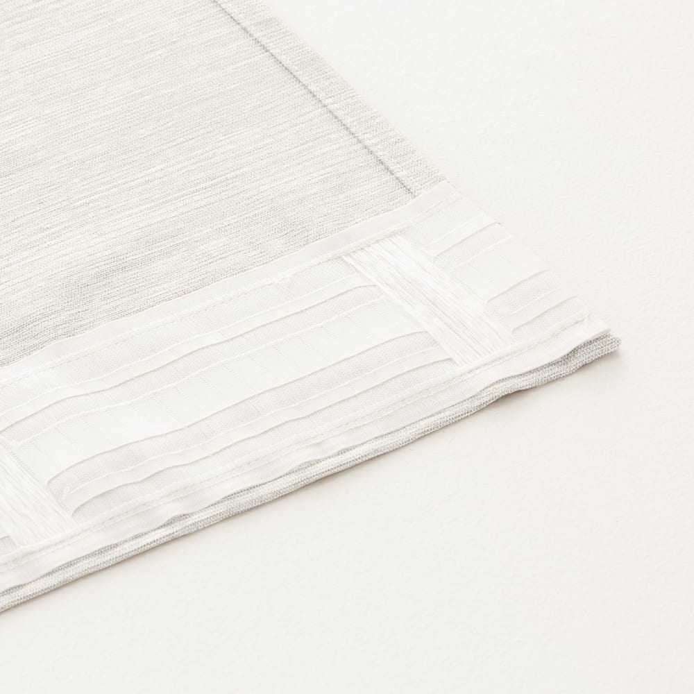Rideau uni à pattes cachées en coton gris clair 140x270 cm — vue 4