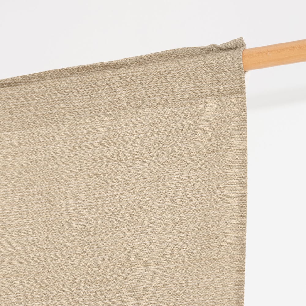 Rideau uni à pattes cachées en coton taupe 140x270 cm — vue 3