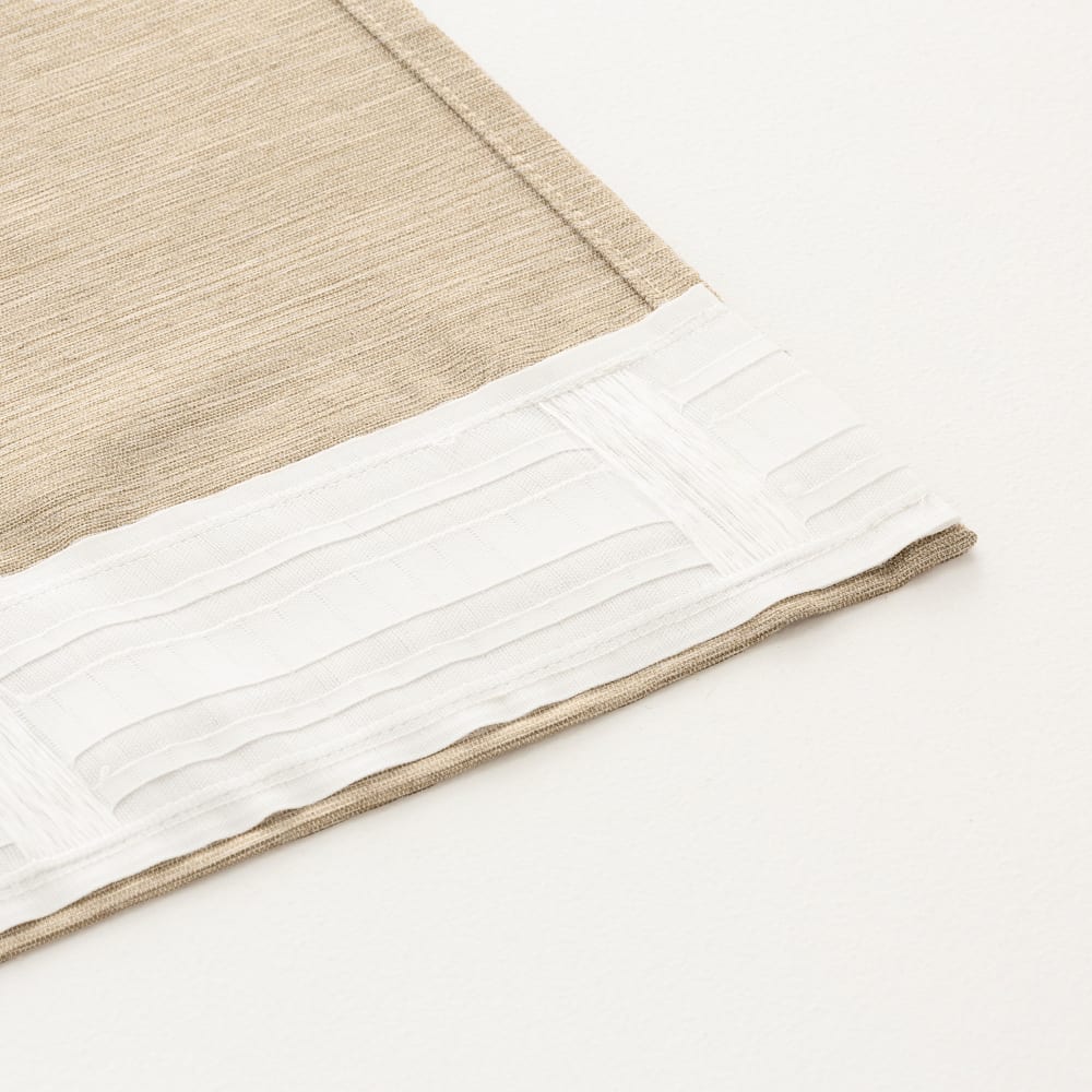 Rideau uni à pattes cachées en coton taupe 140x270 cm — vue 4