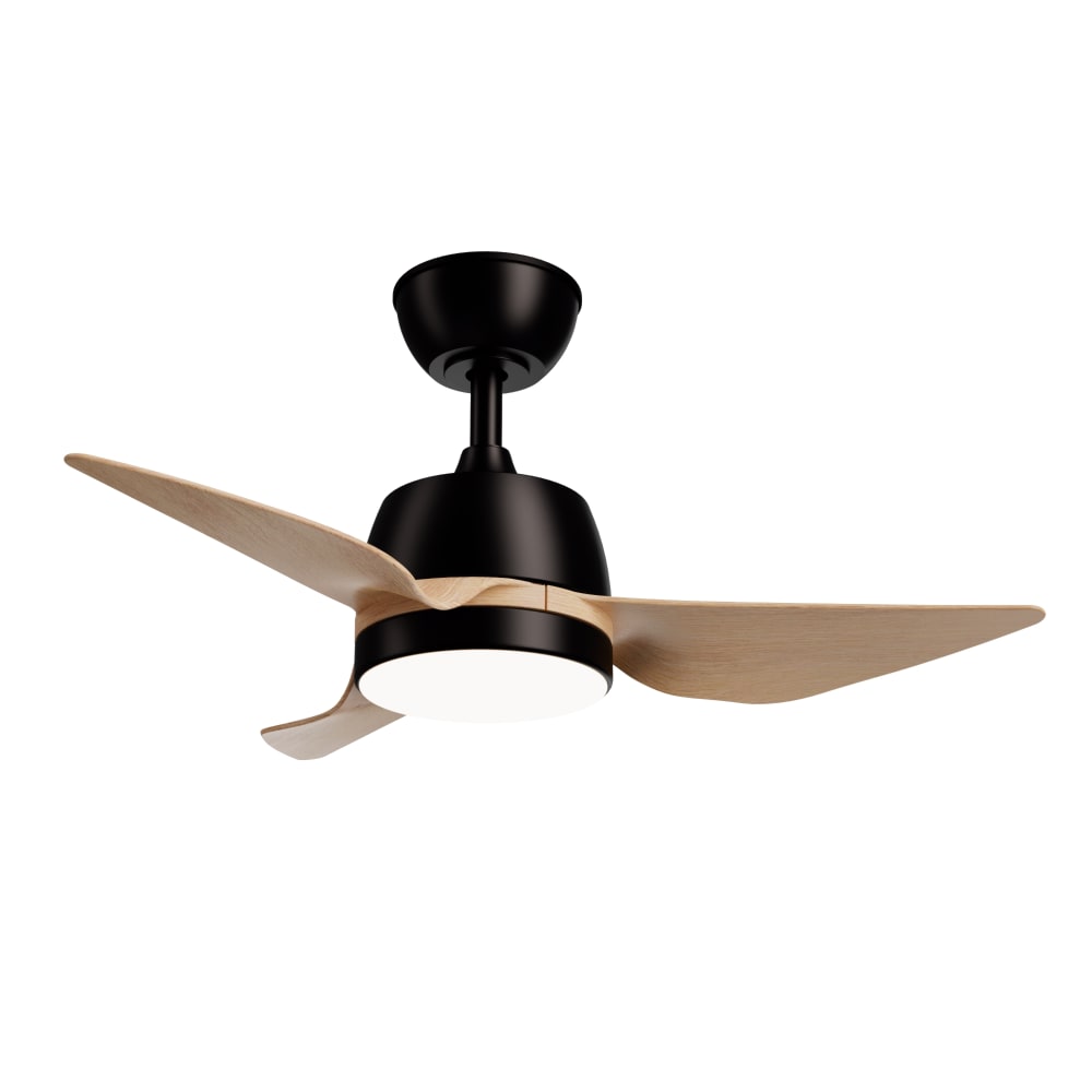 Sulion Deckenventilator mit braunem und schwarzem LED-Licht style modern - Pvc - Polyvinlychlorid