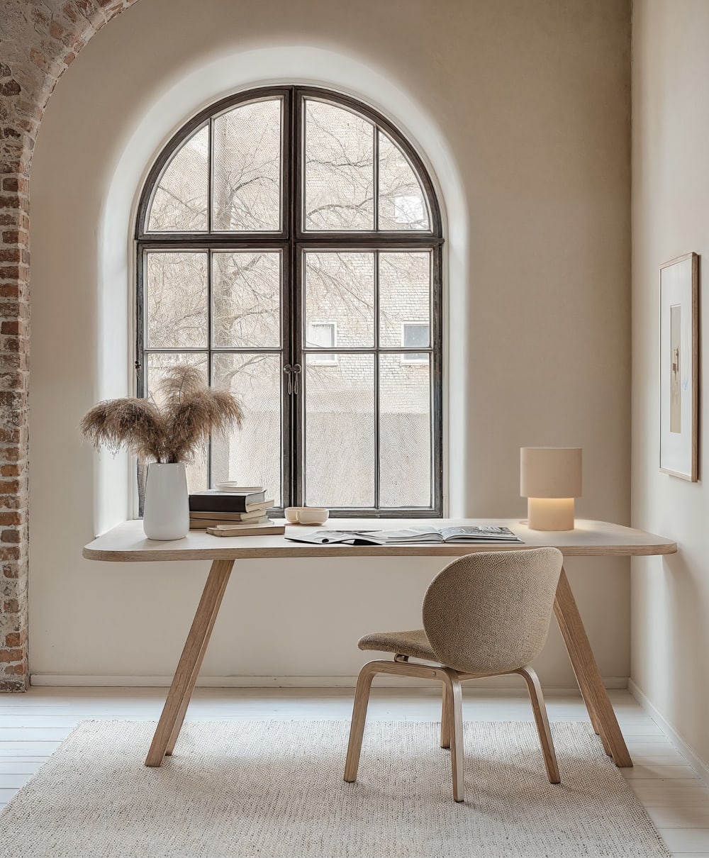 Lampe à poser texturée beige ip20 2xe27 — vue 3