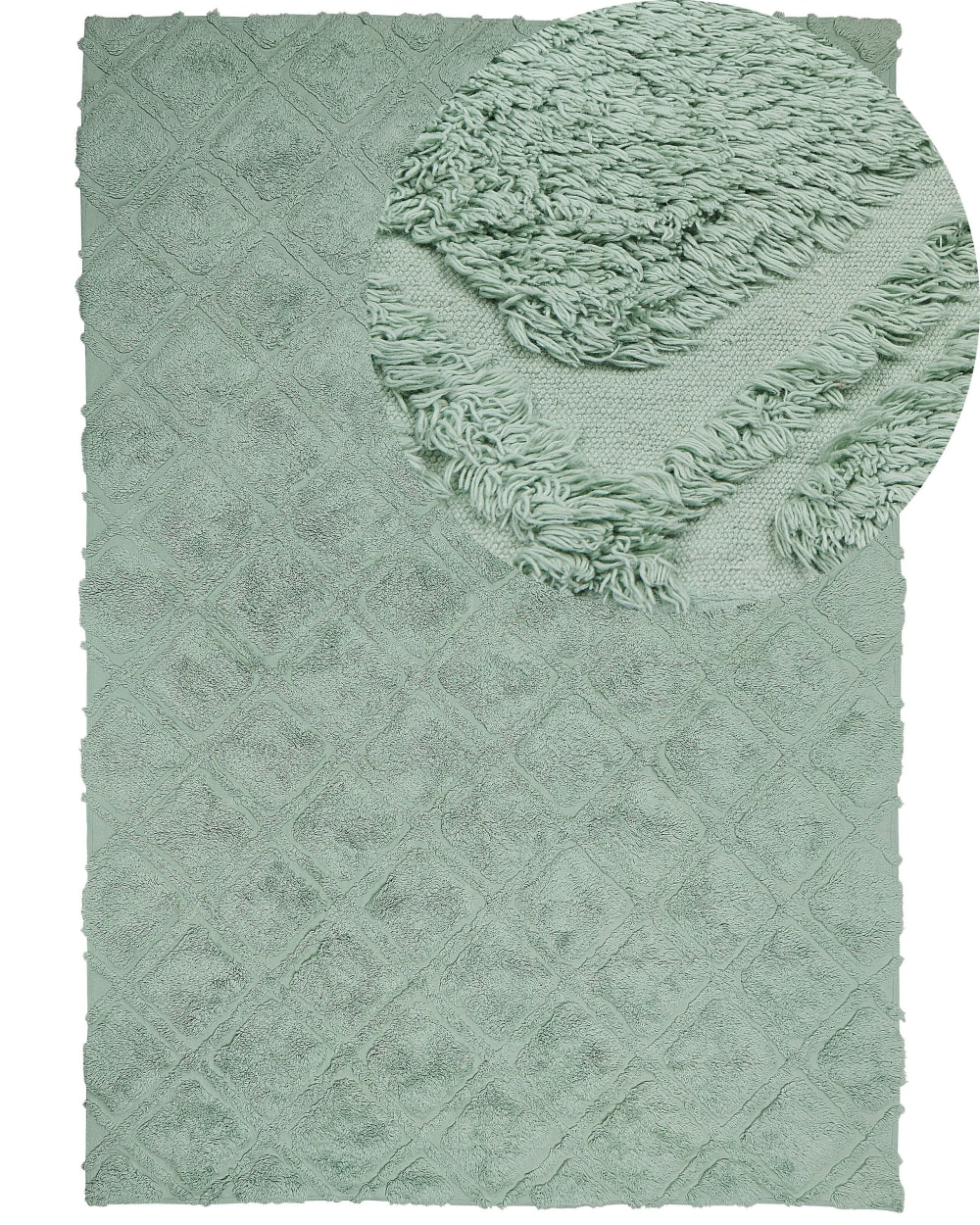 Tapis en tissu vert 230x160cm