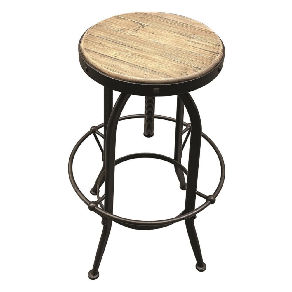 Tabouret haut en bois noir