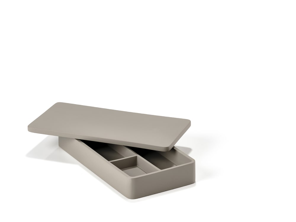 Organiseur en ciment gris galet