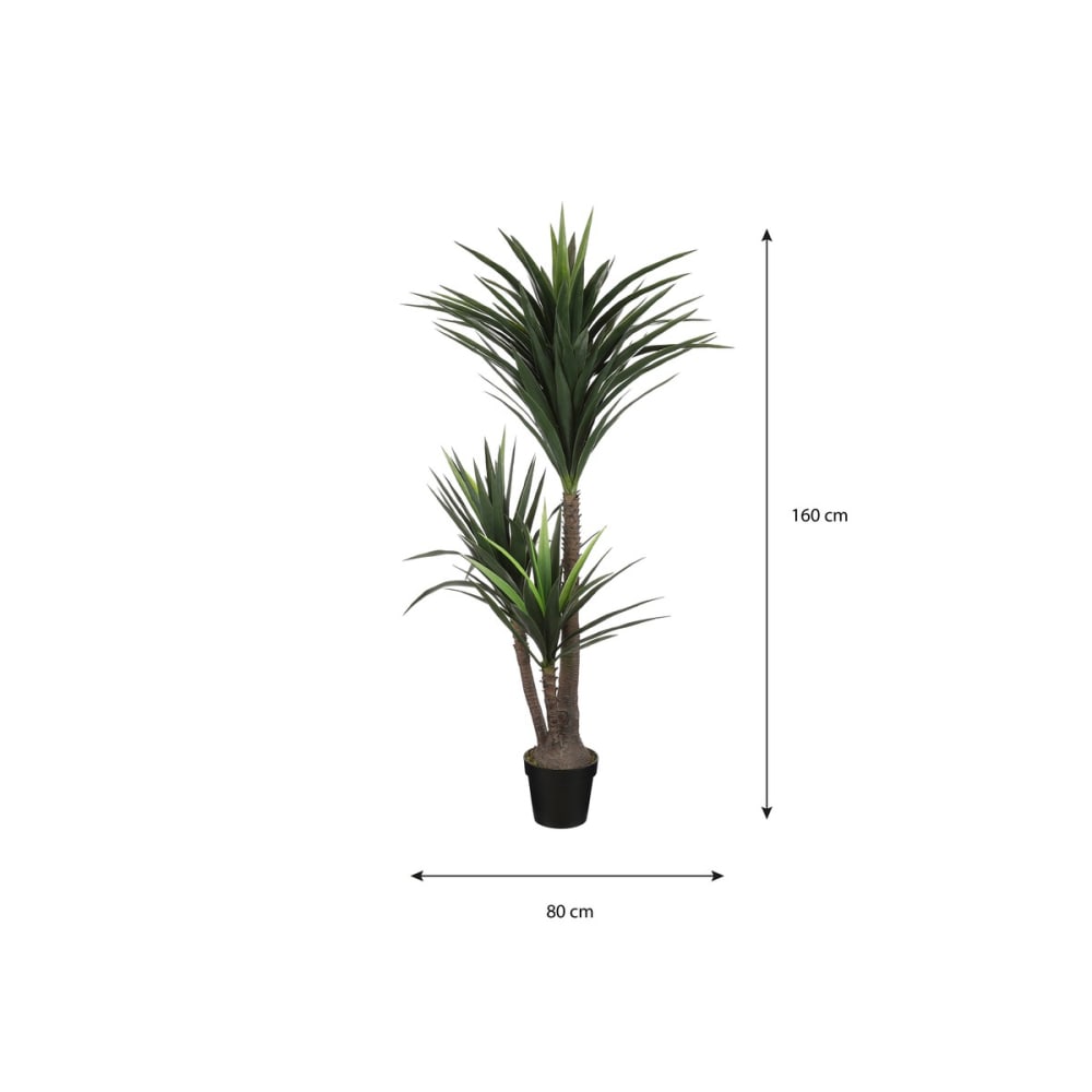 Plante artificielle crème polyester h160xl165xl20cm — vue 3