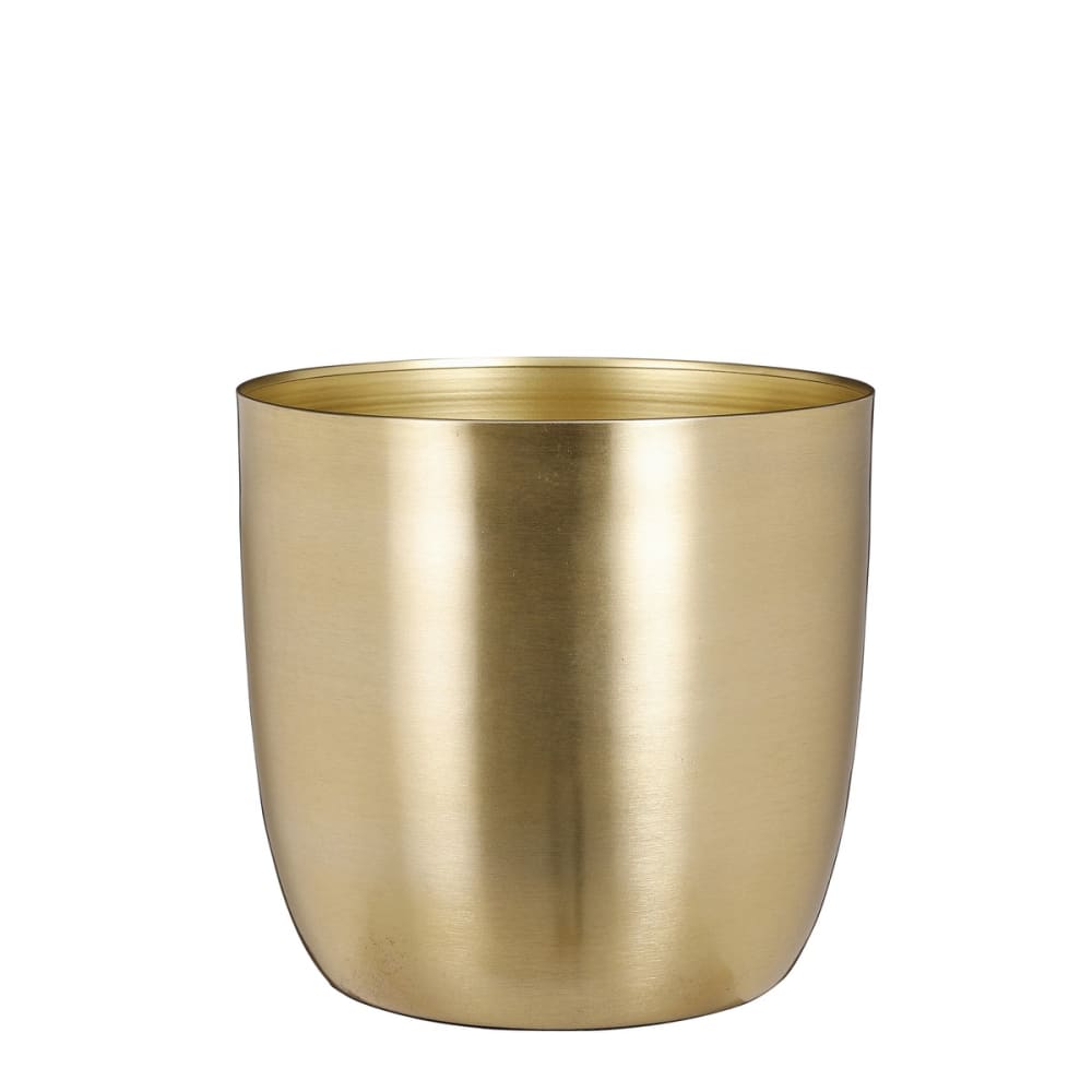 Cache-pot d'intérieur doré fer h21xl22xl22cm — Beyit