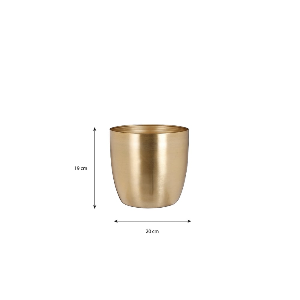 Cache-pot d'intérieur doré fer h19xl20xl20cm