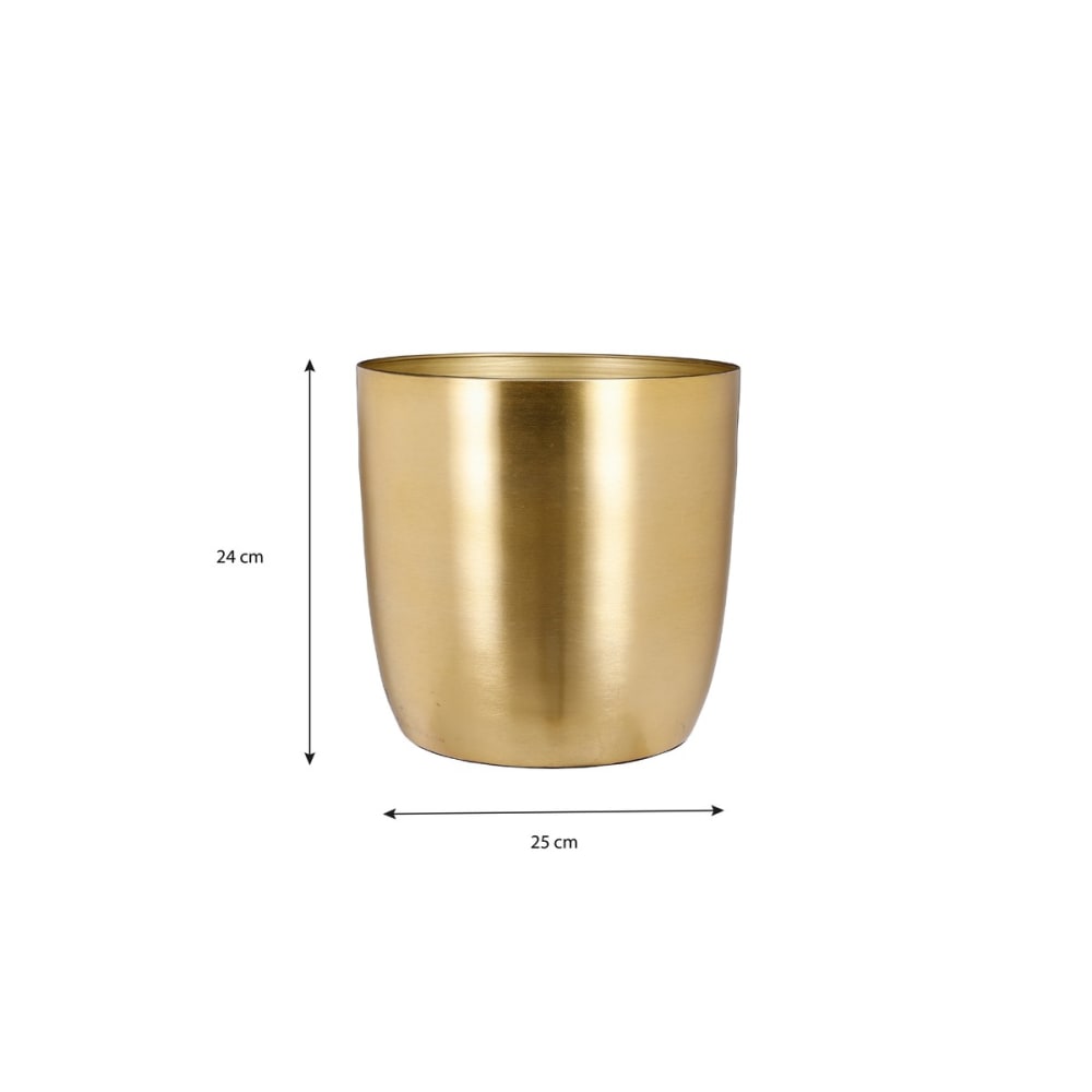 Blumentopf aus Iron 24x24x23.7 cm, Gold - Maisons Du Monde