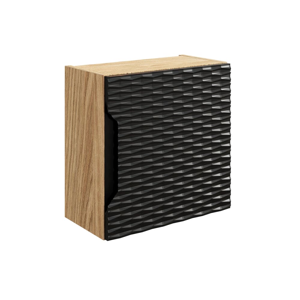 Armoire murale 1 porte panneaux stratifiés et mdf noir Armoire murale 1 porte panneaux stratifiés et mdf noir