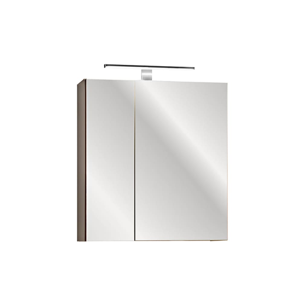 Miroir armoire murale 60cm panneaux stratifiés et mdf taupe Miroir armoire murale 60cm panneaux stratifiés et mdf taupe
