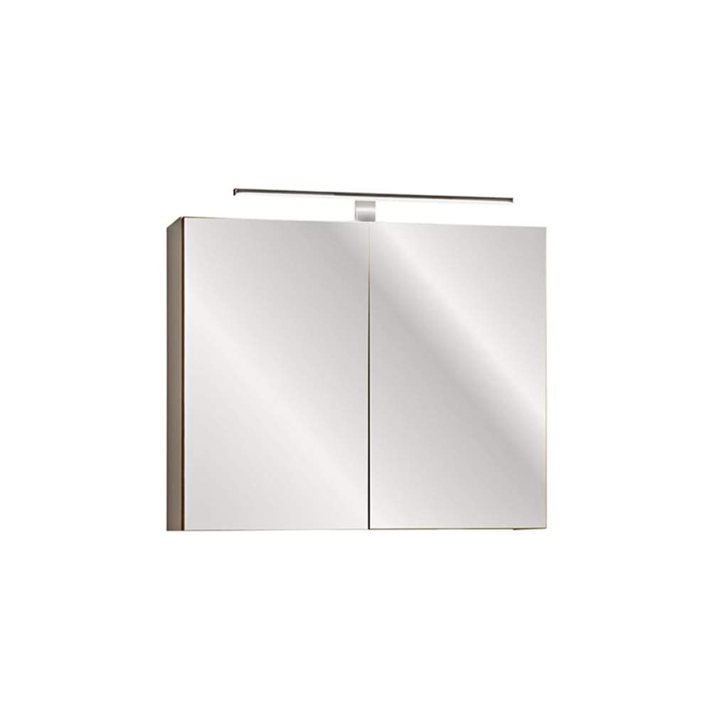 Miroir armoire murale 80cm panneaux stratifiés et mdf taupe Miroir armoire murale 80cm panneaux stratifiés et mdf taupe