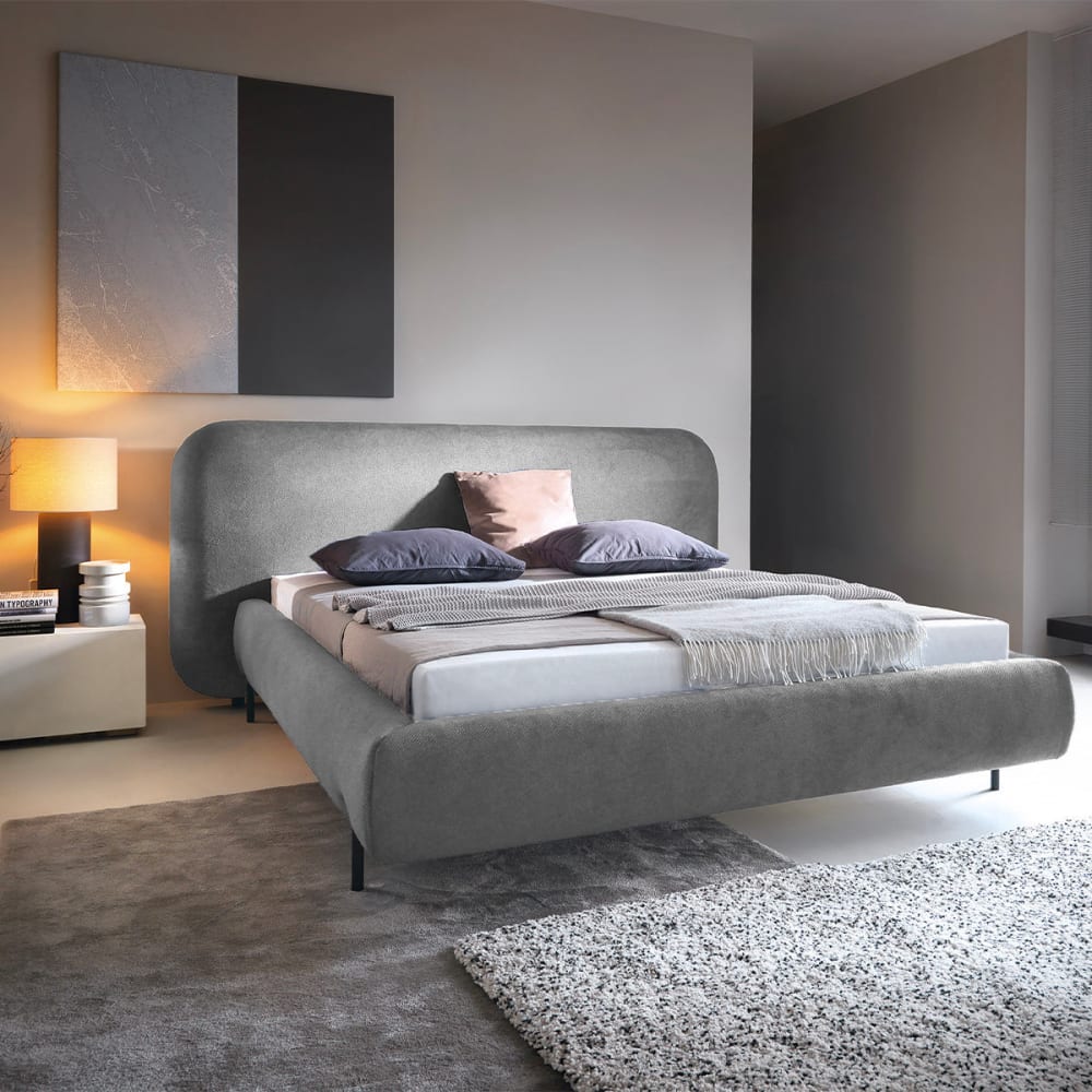 Lit coffre 160x200 sommier inclus bois de pin gris