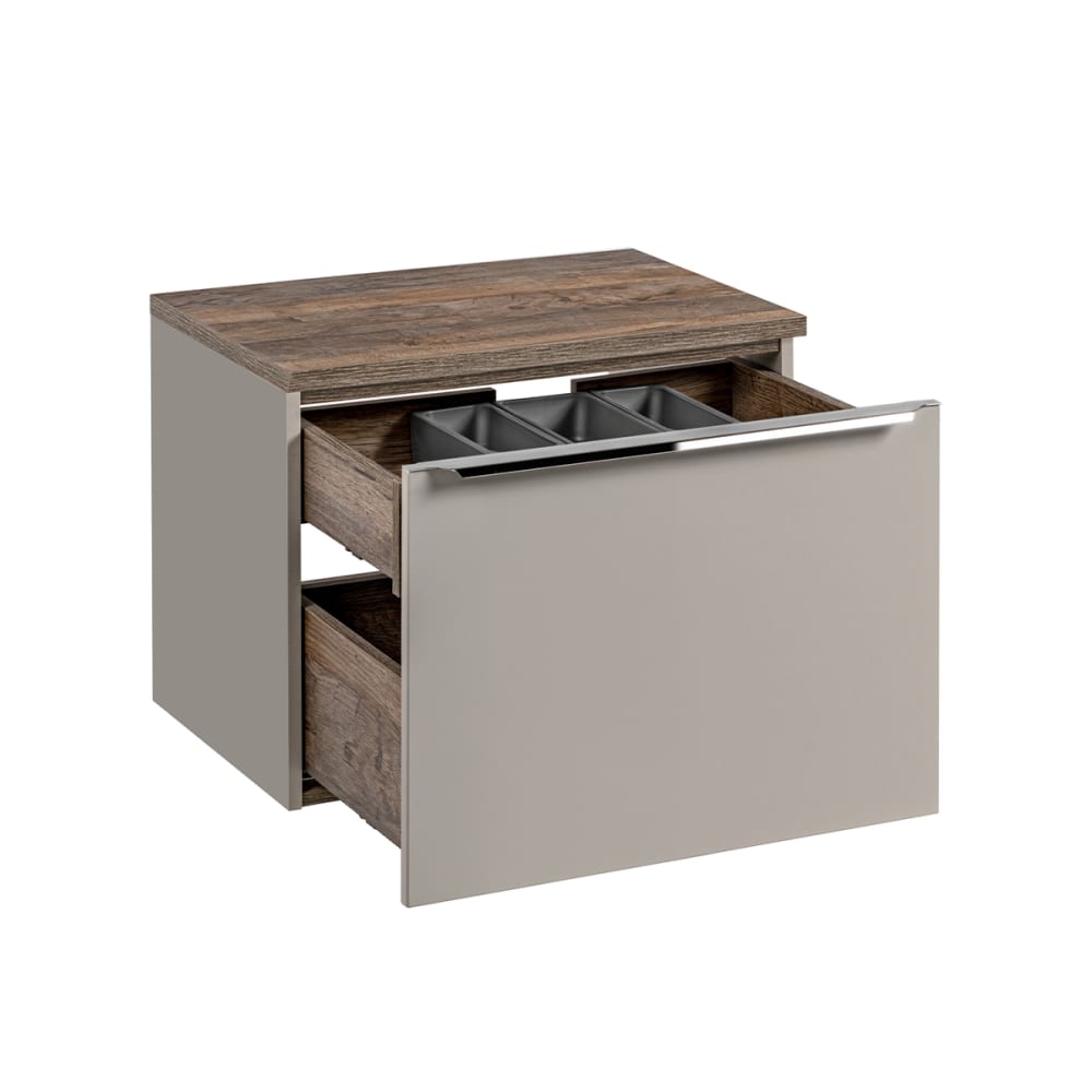 Waschbeckenunterschrank 60cm Laminat Taupe - Maisons Du Monde