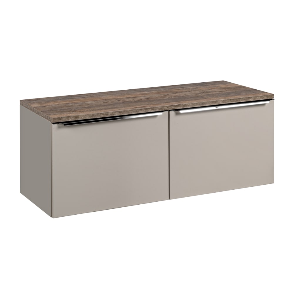 Petits meubles Waschbeckenunterschrank 120cm Laminat Taupe Taupe Spanplatte
