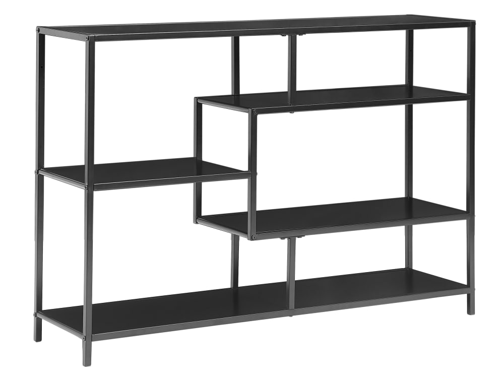 Industrielles Regal mit 5 Ebenen aus Metall Schwarz - Maisons Du