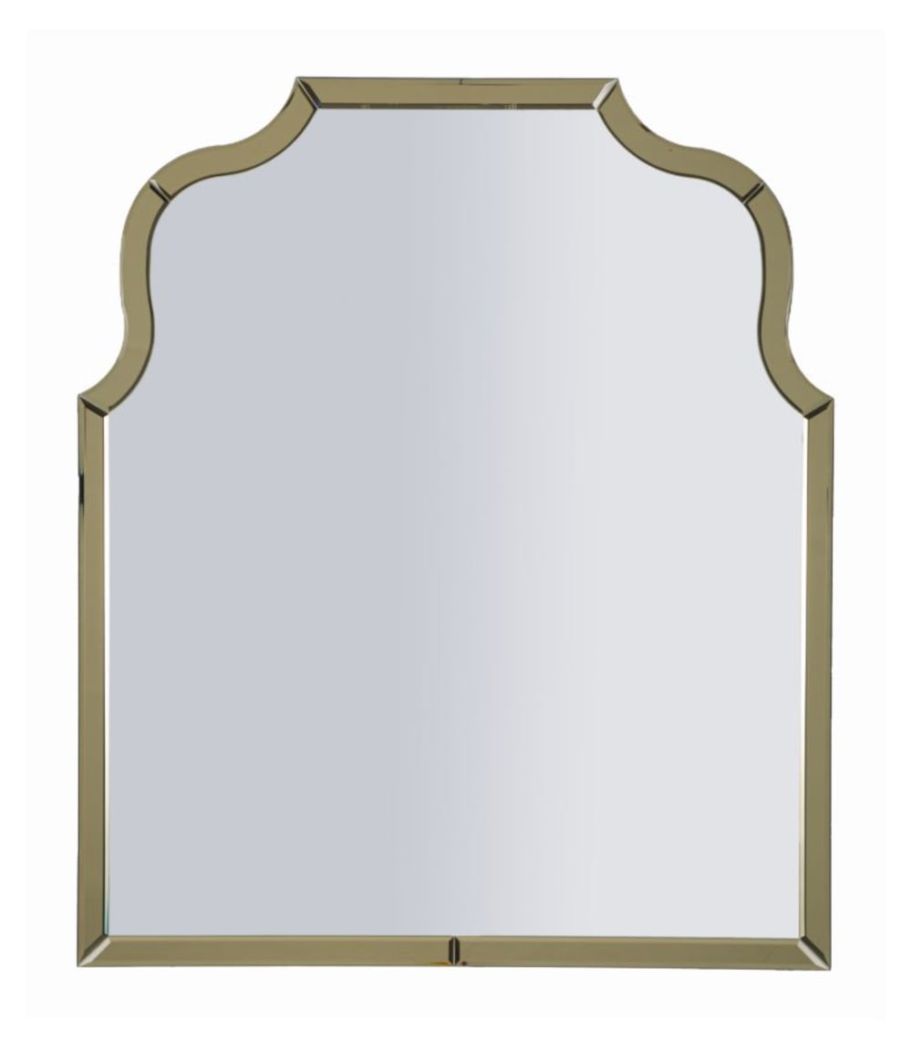 Miroir mural avec cadre en verre doré (taille du miroir 78x93 cm)