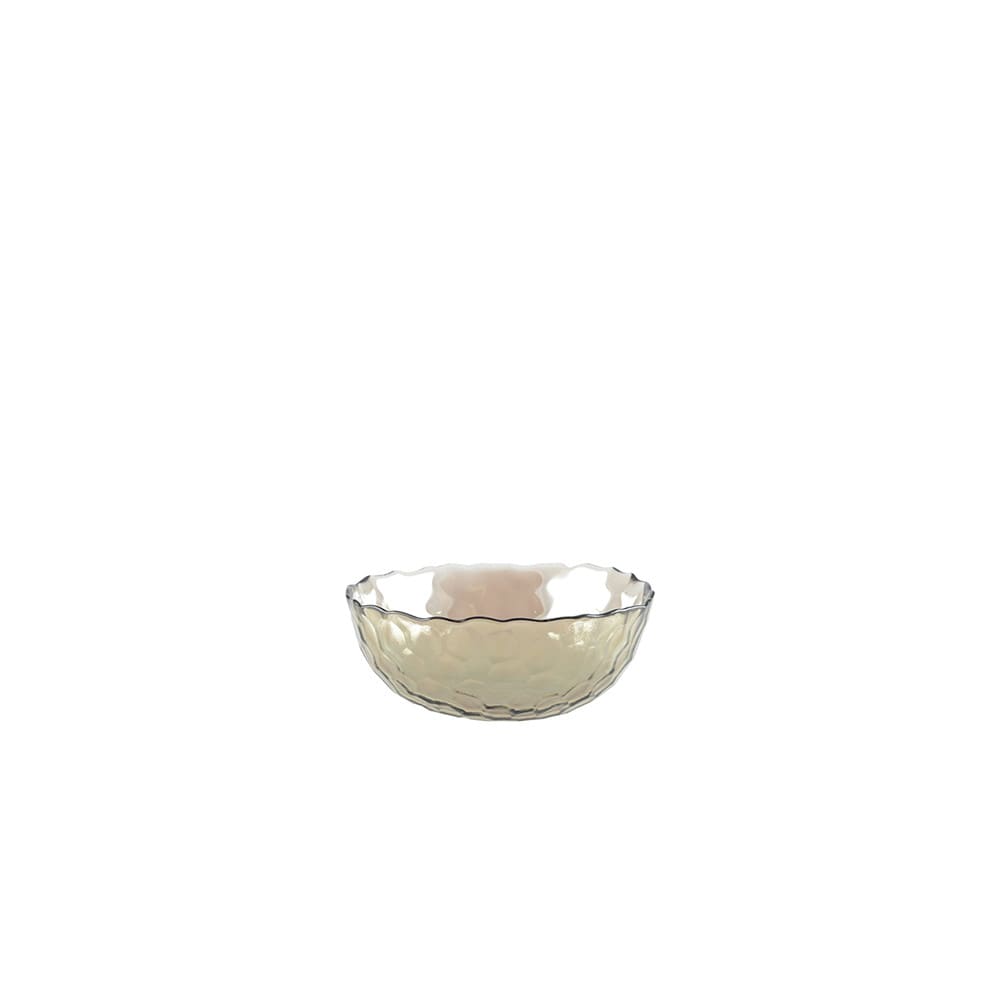 bol dorado con bordes finamente texturizados 15cm - lote de 6