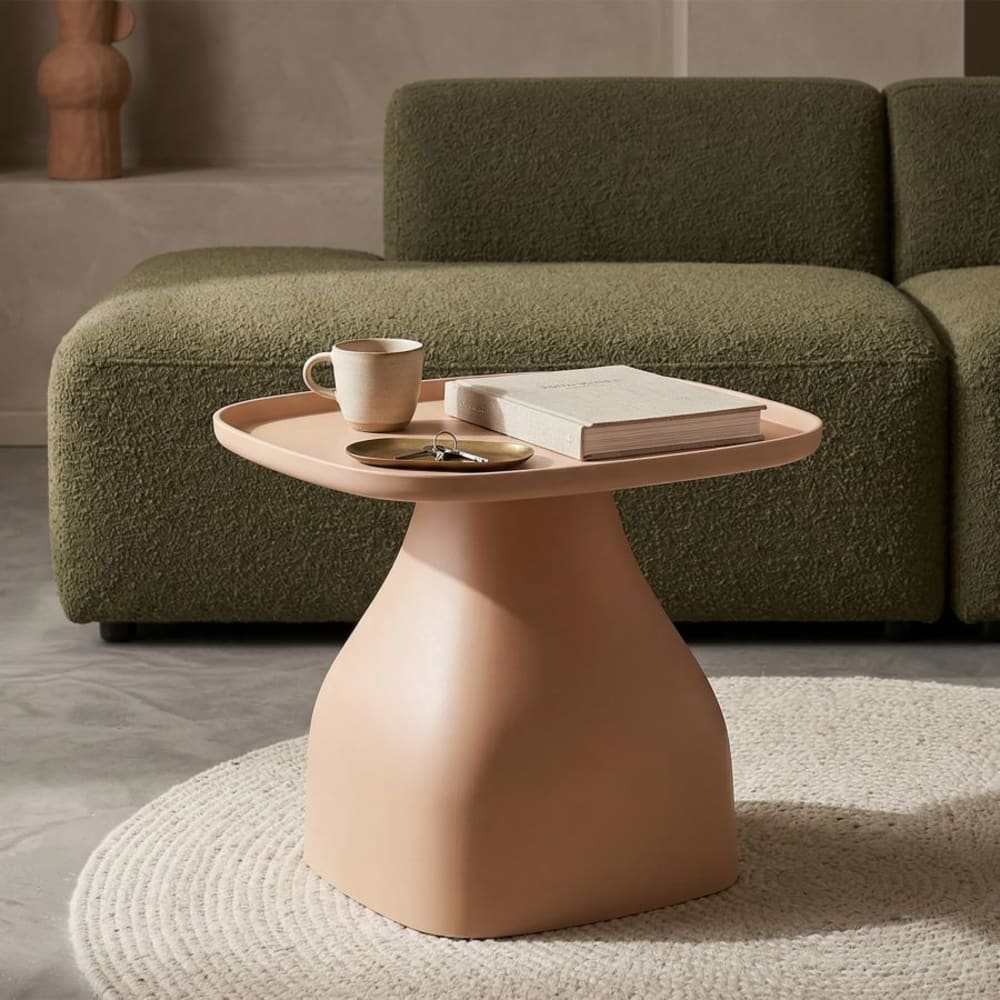Mauro Ferretti Rosa Kunststofftisch 48x48x38 cm style modern Rosa Pvc - Polyvinlychlorid