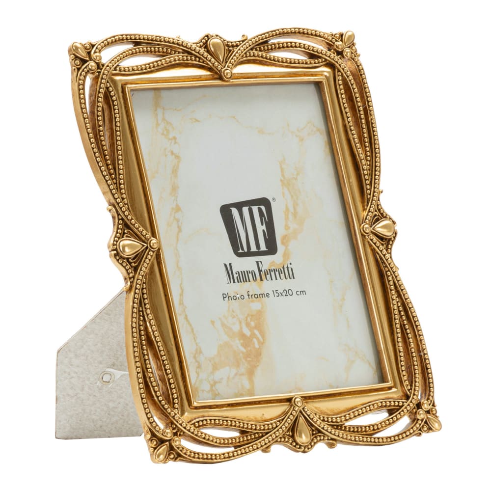 Cadre en résine dorée 21,8x1,6x26,8 cm (mesure intérieure 15x20 cm)