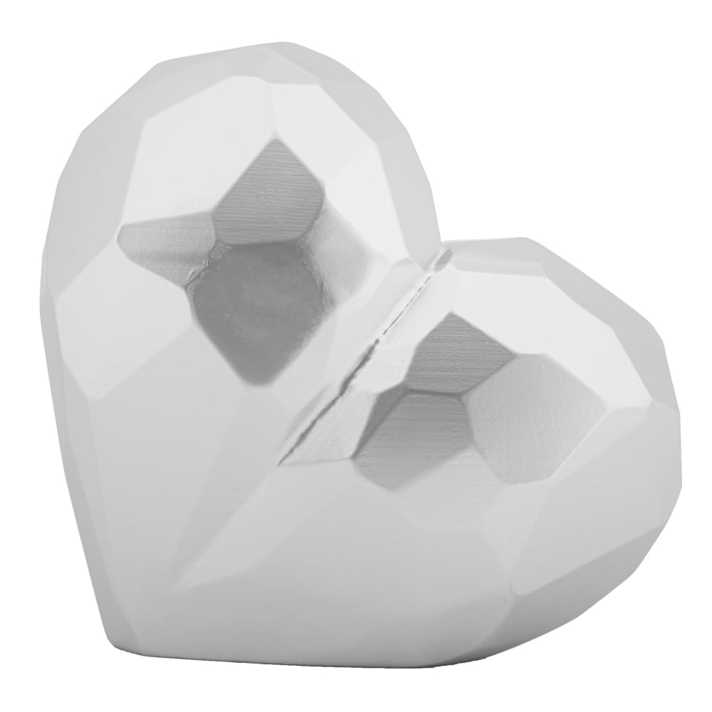 Vase en résine argentée 19x9x18 cm