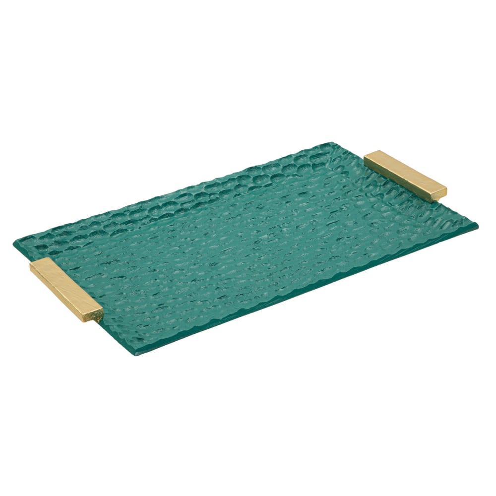Plateau pochette en résine verte 34x19,5x3 cm Plateau pochette en résine verte 34x19,5x3 cm