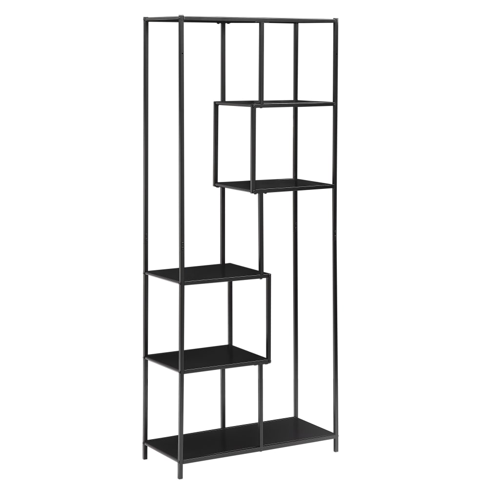Etagère bibliothèque industrielle 5 niveaux en métal noir