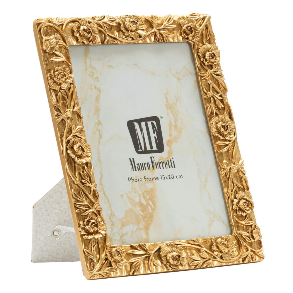 Cadre en résine dorée 19,8x2x25 cm (mesure intérieure 15x20 cm)