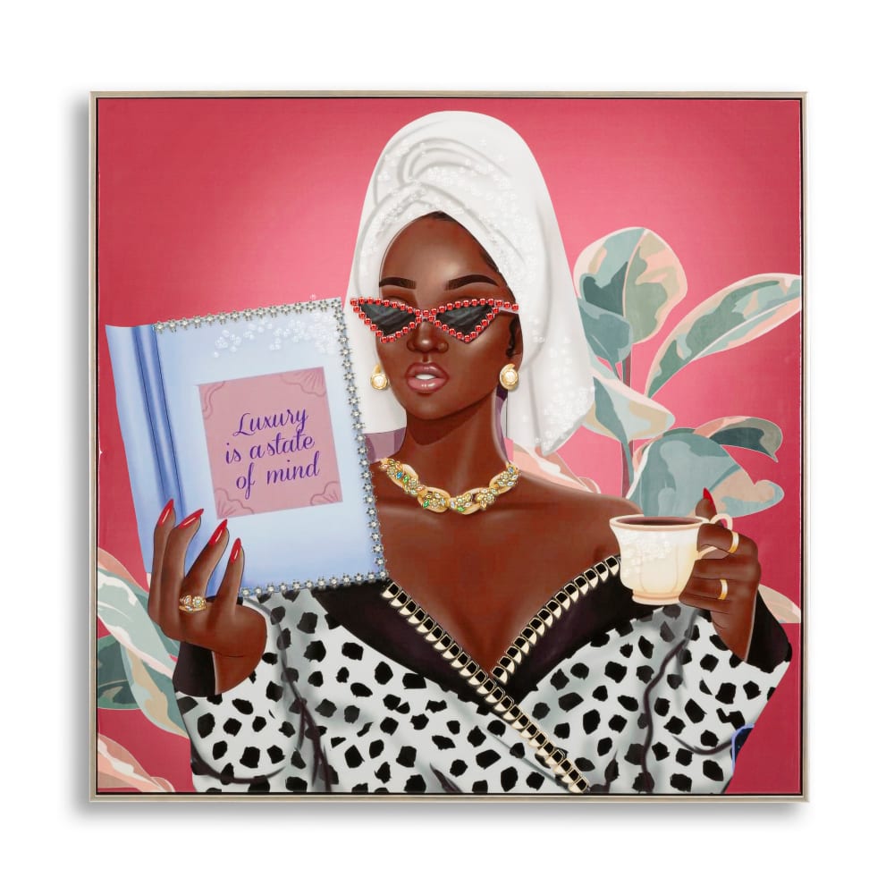 Peinture sur toile laquée avec cadre 82x4x82 cm