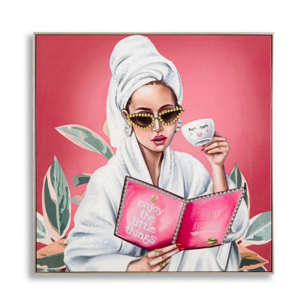 Peinture sur toile laquée avec cadre 82x4x82 cm