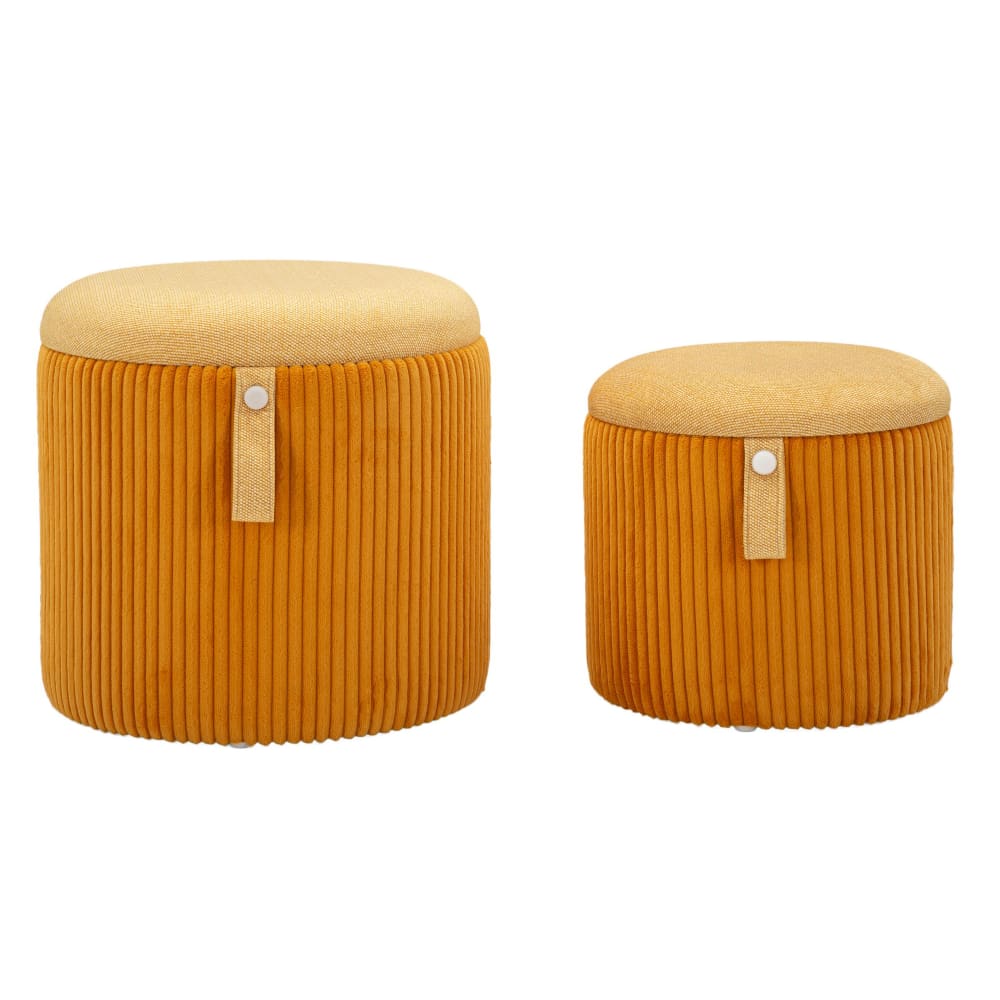 Pouf moutarde avec ensemble