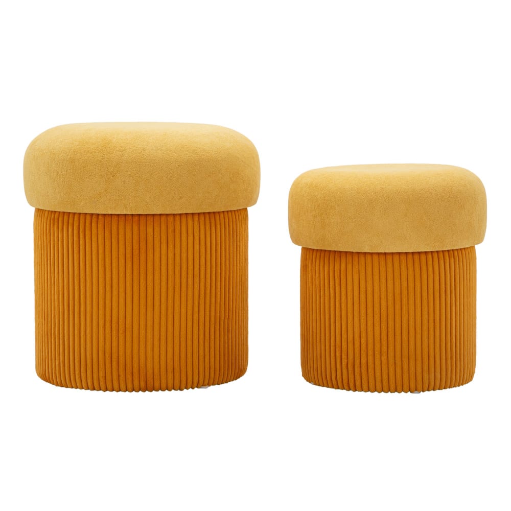 Pouf moutarde avec ensemble
