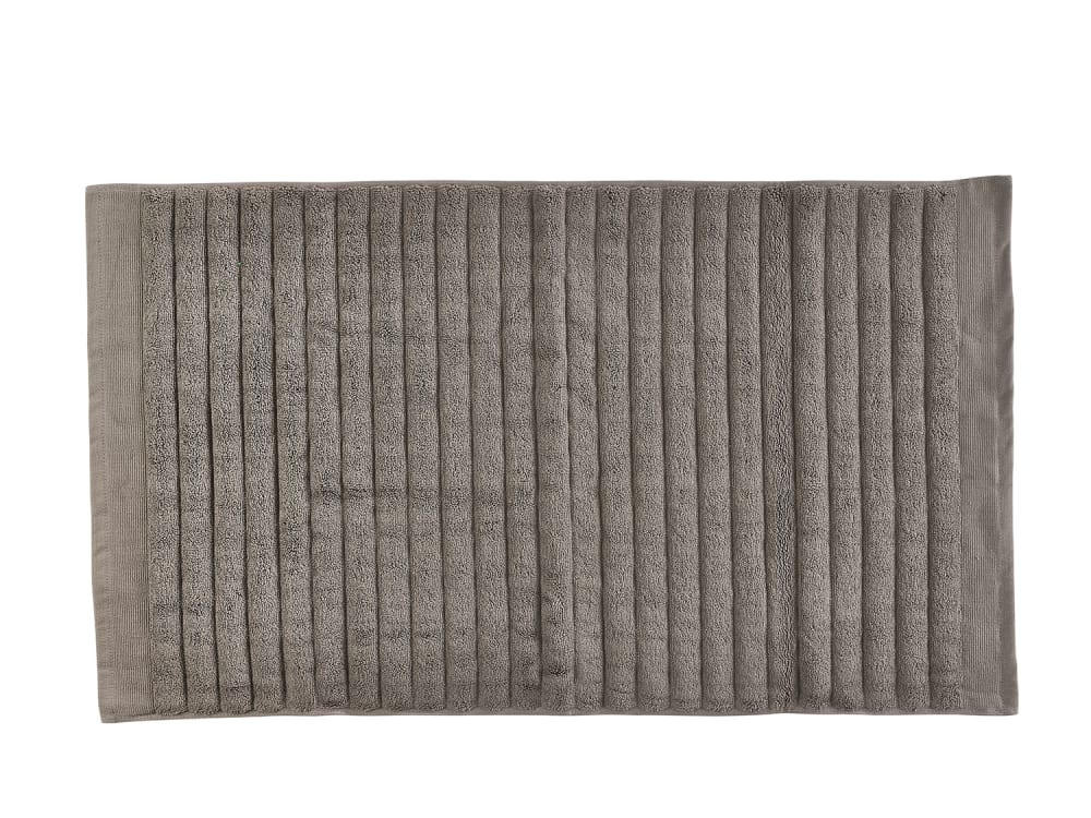 Tapis de bain en coton taupe