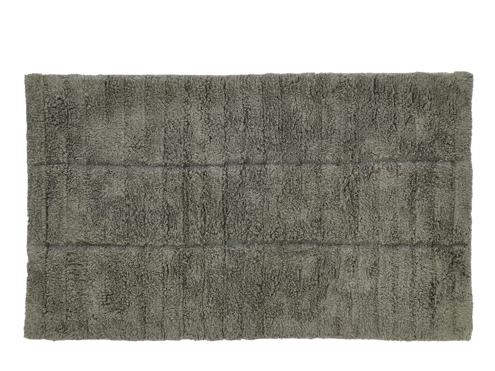 Tapis de bain en coton vert olive