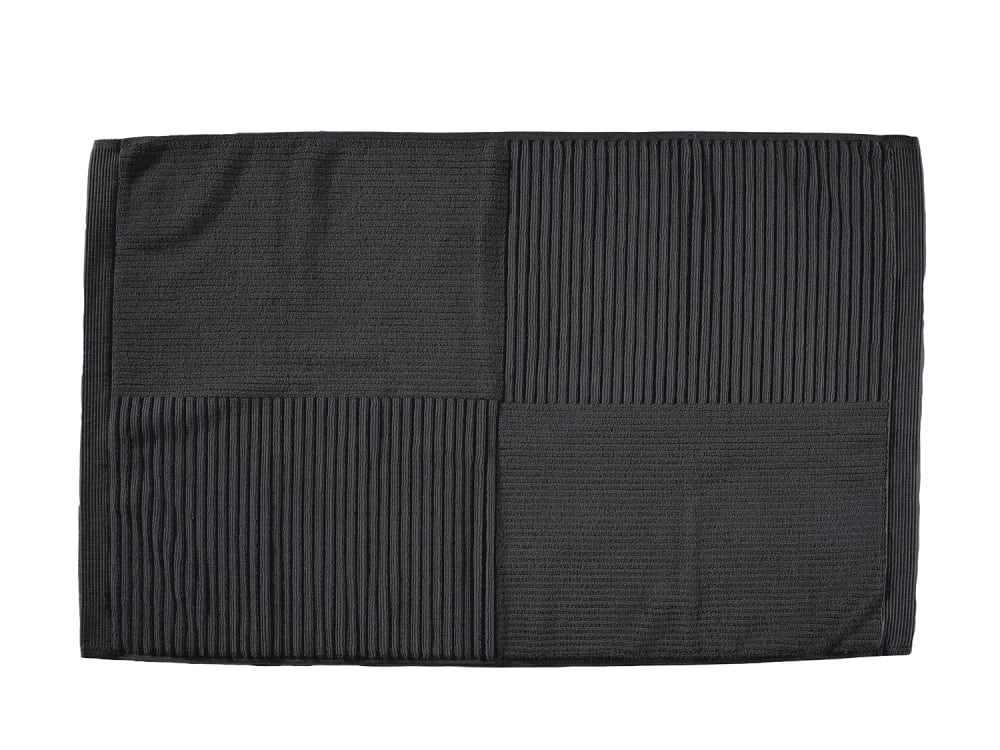 Tapis de bain en coton noir
