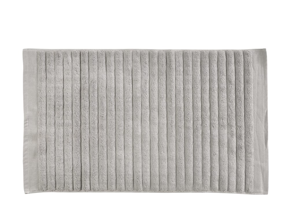 Tapis de bain en coton gris clair Tapis de bain en coton gris clair