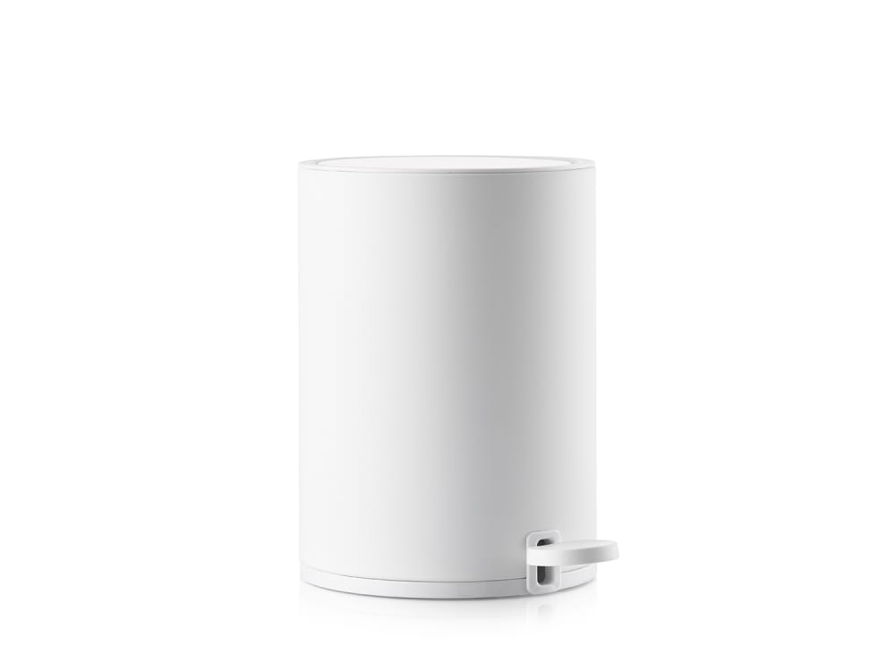 Poubelle à pédale en - blanc acier