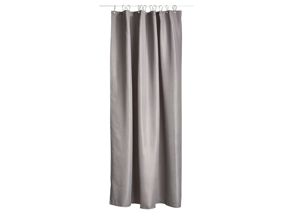 Rideau de douche en polyester gris