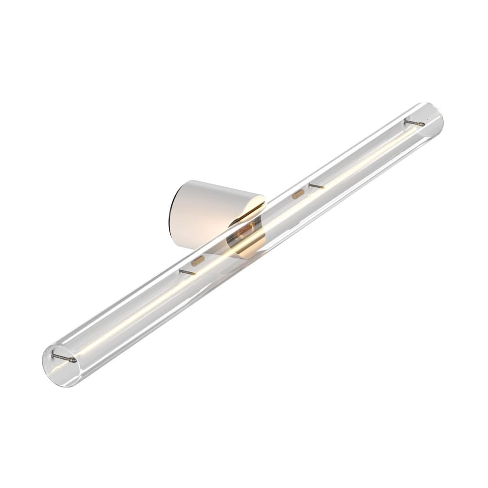 Creative Cables Leuchte esse14 zur Wand- oder Deckenmontage für LED Röhrenlampe S14d - Weiß Glas