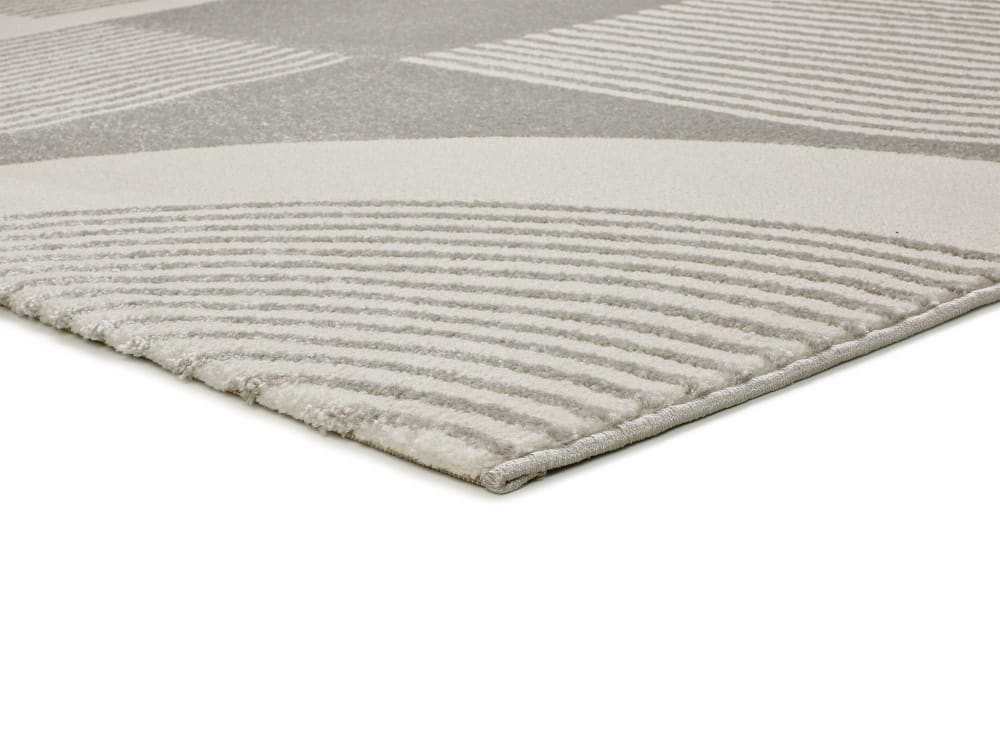 Tapis à relief blanc/gris 200x290 cm — vue 4
