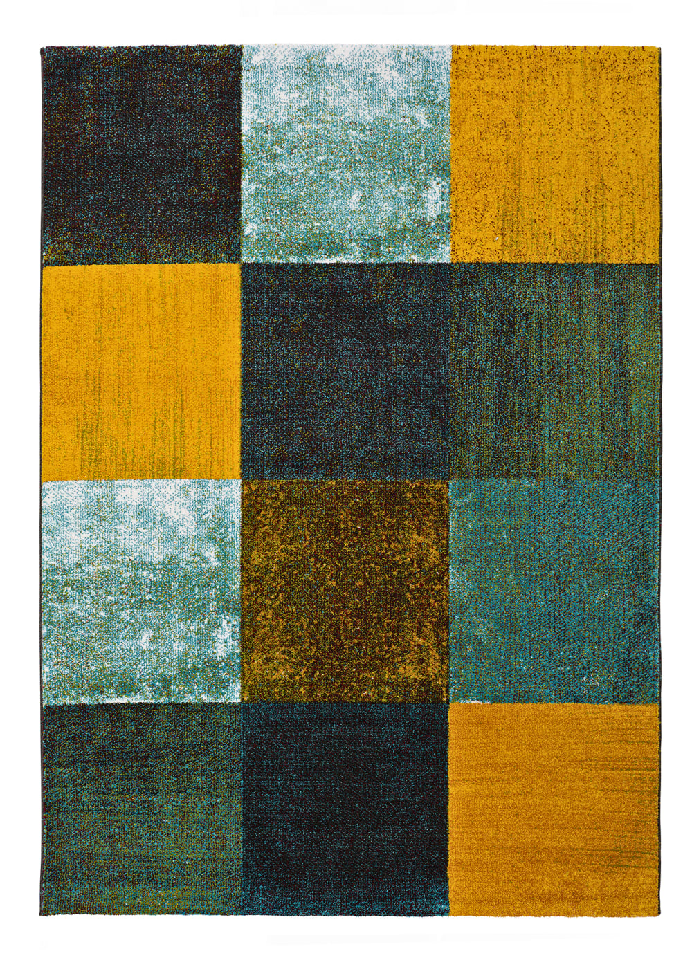 Tapis descente de lit blau/vert/jaune 60x120 cm