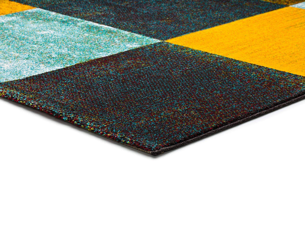 Tapis descente de lit blau/vert/jaune 60x120 cm — vue 4