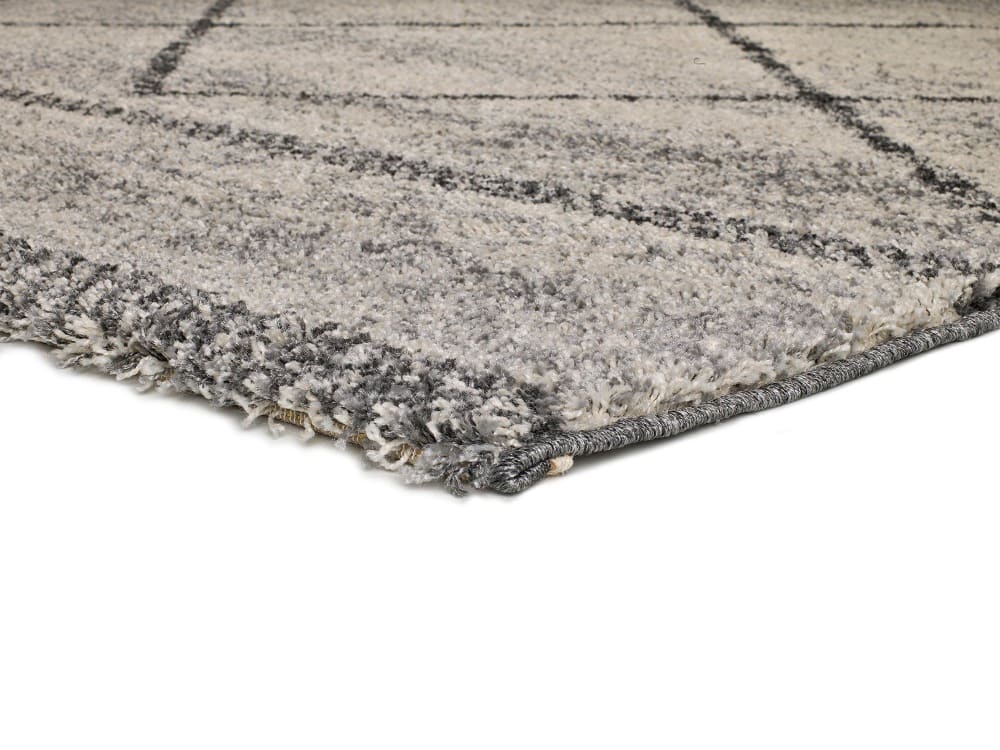 Tapis shaggy ethnique gris 80x150 cm — vue 4